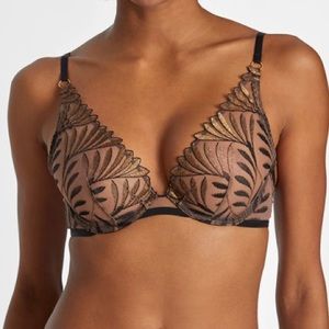 Aubade golden leaves sensory triangle bra